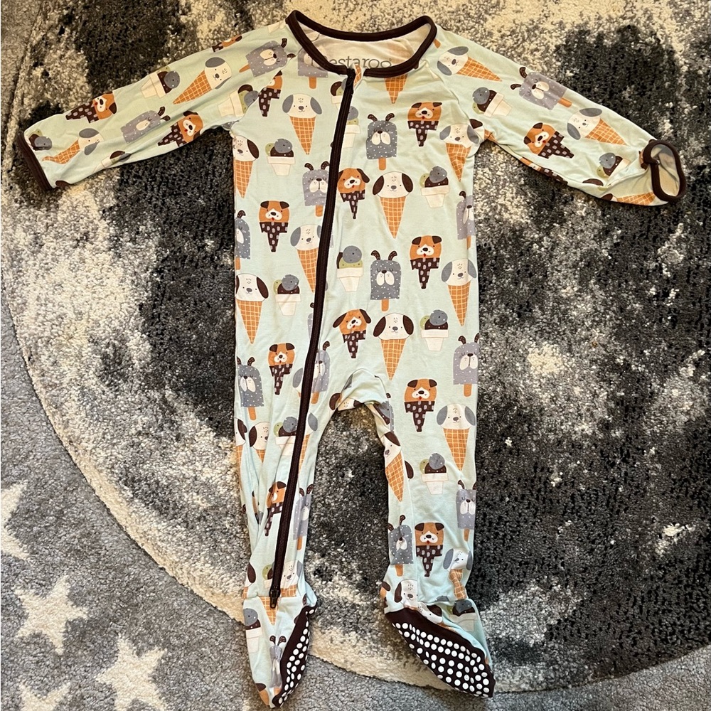 Baby boy bamboo zipper pajamas 12-18 months